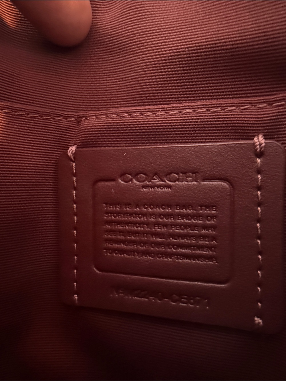 COACH Red Mini Rowan File Bag - Picture 8 of 8